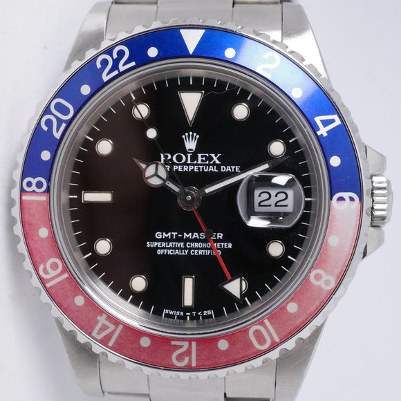 ROLEX PEPSI GMT MASTER STAINLESS STEEL 16700 BOX & PAPERS