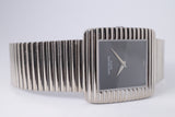PATEK PHILIPPE 1980s WHITE GOLD DRESS WATCH ONYX DIAL, MECHANICAL MANUAL WIND 3733. WATCH ONLY $18,500