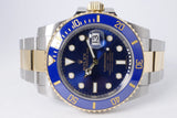 ROLEX 2016 TWO TONE SUBMARINER BLUE 116613 BOX & PAPERS