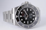 ROLEX NEW 2024 41mm NO DATE SUBMARINER CERAMIC STAINLESS STEEL 124060 BOX & PAPERS $12,250