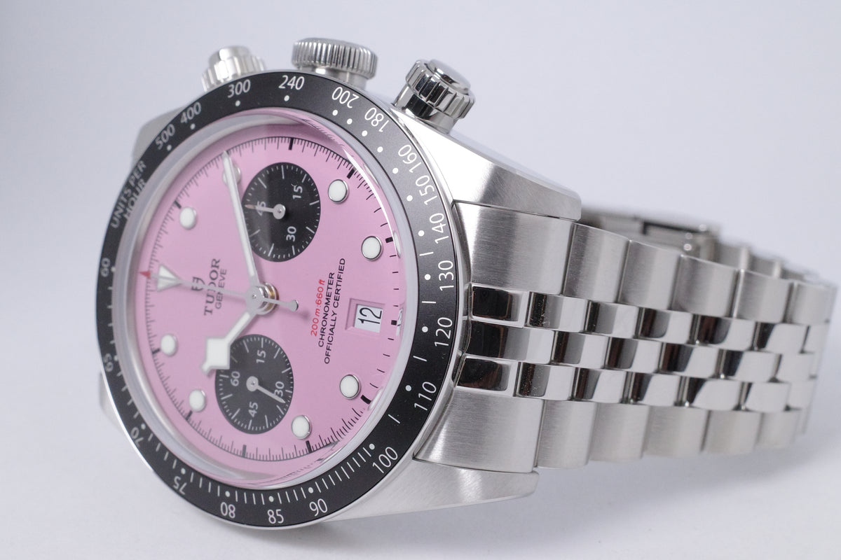 TUDOR NEW 2024 CHRONOGRAPH PINK DIAL DAVID BECKHAM M7936N BOX