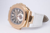 PATEK PHILIPPE ROSE GOLD NAUTILUS CHRONOGRAPH TIFFANY & CO. STAMP 5980R BOX & PAPERS $220,000