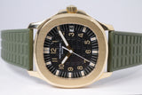 PATEK PHILIPPE YELLOW GOLD AQUANAUT 5066J WITH PAPERS AND 3 SETS OF STRAPS $43,975