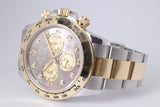 ROLEX TWO TONE DAYTONA DARK MOTHER OF PEARL DIAMOND DIAL 116503 BOX & PAPERS