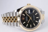 ROLEX NEW 2024 DATEJUST 41 TWO TONE JUBILEE BLACK DIAL 126333 BOX & PAPERS $15,300