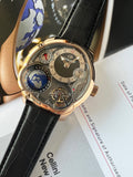GREUBEL FORSEY ROSE GOLD GMT EXECUTION SPECIALE GLOBE TOURBILLON COMPLETE SET BOX & PAPERS, FRESH FACTORY SERVICE WITH RECEIPTS