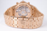 AUDEMARS PIGUET 41mm ROSE GOLD ROYAL OAK CHRONOGRAPH CHOCOLATE BROWN DIAL EXHIBITION BACK 26239OR BOX & PAPERS