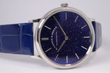 A. LANGE & SOHNE WHITE GOLD SAXONIA THIN COPPER BLUE DIAL 205.086 MINT BOX & PAPERS