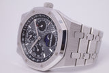 AUDEMARS PIGUET JAPAN EXCLUSIVE WHITE GOLD ROYAL OAK PERPETUAL CALENDAR SLATE GREY DIAL BOX & PAPERS 26607BC