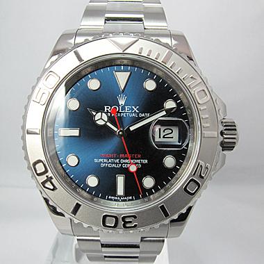 ROLEX YACHTMASTER STAINLESS STEEL & PLATINUM BLUE DIAL 116622BL