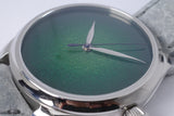 MOSER & CIE ENDEAVOUR CENTRE SECONDS LIME GREEN ENAMEL DIAL MINT BOX & PAPERS