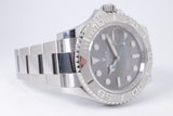 ROLEX YACHTMASTER STAINLESS STEEL & PLATINUM RHODIUM DIAL BOX & PAPERS 126622 $13,800