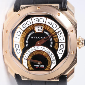 BVLGARI PINK GOLD GERALD GENTA BI RETRO OBR.Y.50 BOX & PAPERS