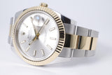 ROLEX NEW 2026 TWO TONE DATEJUST 41 SILVER DIAL OYSTER BRACELET 126333 BOX & PAPERS
