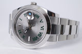 ROLEX 2025 NEW DATEJUST 41 STAINLESS STEEL SMOOTH BEZEL WIMBLEDON DIAL 126300 BOX & PAPERS $10,800