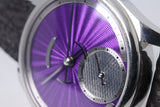 GARRICK S6 PURPLE ENGINE TURNED DIAL & EXHIBITION BACK WITH BOX $9,975