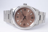 ROLEX 34mm AIR KING PINK COPPER DIAL REF 14000 UNPOLISHED MINT BOX & PAPERS $5,500