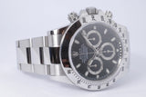 ROLEX 2014 DAYTONA STAINLESS STEEL BLACK DIAL 116520  MINT BOX & PAPERS $21,975