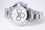 ROLEX ZENITH DAYTONA COSMOGRAPH WHITE DIAL U SERIAL "SWISS MADE" DIAL 16520 BOX & PAPERS