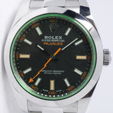 ROLEX NEW NOS 2022 OYSTER PERPETUAL MILGAUSS GREEN 116400GV BOX & PAPERS $13,800