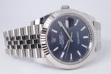 ROLEX 2022 DATEJUST 41 BLUE DIAL JUBILEE BRACELET 126334 BOX & PAPERS