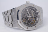 AUDEMARS PIGUET 2013 39mm ROYAL OAK SKELETON STAINLESS STEEL 15305ST BOX & PAPERS