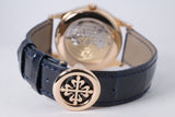 PATEK PHILIPPE 2024 ROSE GOLD ANNUAL CALENDAR BLUE BAGUETTE DIAMOND DIAL 5396R BOX & PAPERS $54,500