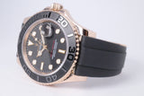 ROLEX EVEROSE YACHTMASTER OYSTER FLEX ORIGINAL 116655 FRESH SERVICE MINT BOX & PAPERS