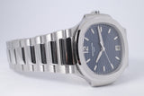 PATEK PHILIPPE NEW LADIES STAINLESS STEEL NAUTILUS BLUE DIAL 7118 BOX & PAPERS