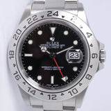 ROLEX EXPLORER II BLACK DIAL NO HOLE CASE MINT 16570 BOX & PAPERS $8,500