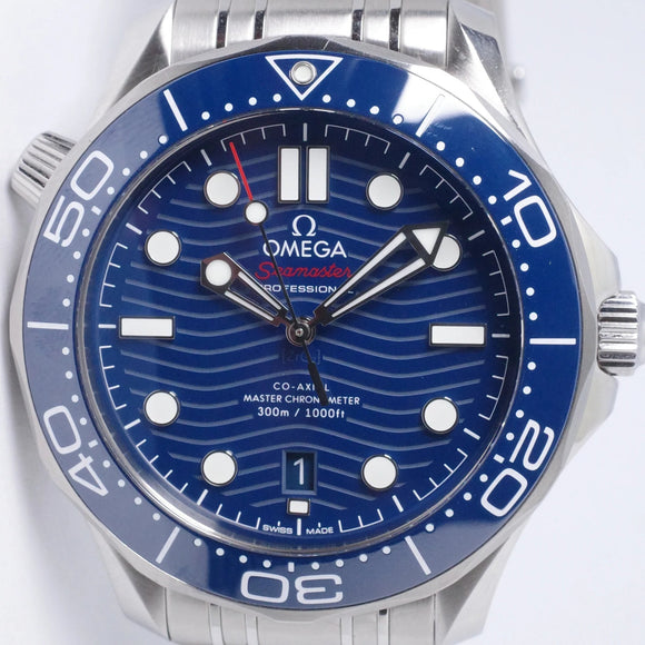 OMEGA SEAMASTER BLUE DIVER 300M MINT BOX & PAPERS $4,500