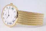 JAEGER LECOULTRE VINTAGE YELLOW GOLD ULTRA THIN ELLIPSE AUTOMATIC WHITE ROMAN DIAL WATCH ONLY $7,500