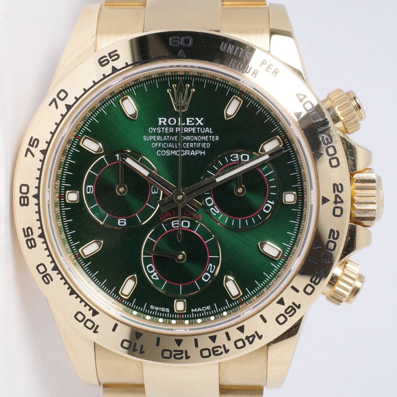 ROLEX YELLOW GOLD GREEN DIAL DAYTONA “JOHN MAYER