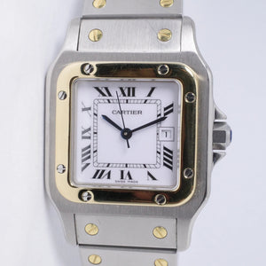 CARTIER TWO TONE SANTOS AUTOMATIC  REF 2961 BOX & PAPERS $4,250