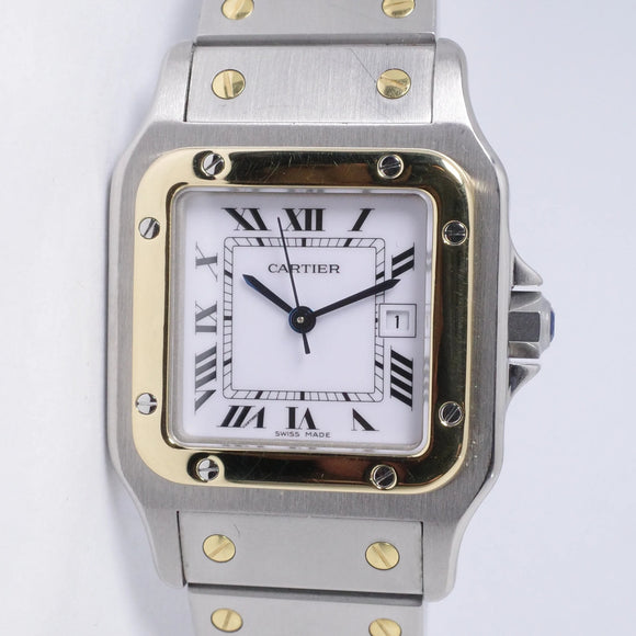 CARTIER TWO TONE SANTOS AUTOMATIC  REF 2961 BOX & PAPERS $4,250