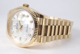 ROLEX 2021 YELLOW GOLD DAY-DATE PRESIDENT 36 MOP/ MOTHER OF PEARL DIAMOND DIAL MINT 128238 BOX & PAPERS $45,975