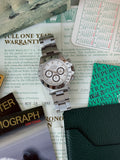 ROLEX 1992 DAYTONA ZENITH STAINLESS STEEL 16520 MINT BOX & PAPERS