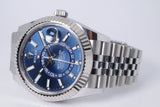 ROLEX 2025 SKY-DWELLER STAINLESS STEEL BLUE DIAL JUBILEE BRACELET 336934 BOX & PAPER