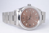 ROLEX 34mm AIR KING PINK COPPER DIAL REF 14000 UNPOLISHED MINT BOX & PAPERS $5,500