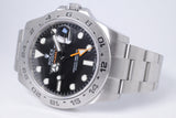 ROLEX 2017 42mm EXPLORER II BLACK DIAL 216570 BOX & PAPERS