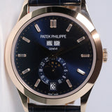 PATEK PHILIPPE 2024 ROSE GOLD ANNUAL CALENDAR BLUE BAGUETTE DIAMOND DIAL 5396R BOX & PAPERS $54,500