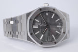 AUDEMARS PIGUET 41mm ROYAL OAK STAINLESS STEEL GREY DIAL 15510ST BOX & PAPERS $43,500
