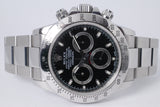 ROLEX 2010 DAYTONA STAINLESS STEEL BLACK DIAL 116520 BOX & PAPERS