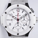 HUBLOT 2021 44mm BIG BANG STAINLESS STEEL WHITE ST. MORITZ MINT BOX & PAPERS