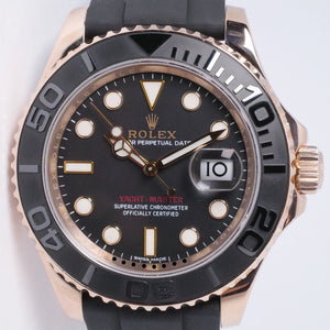 ROLEX EVEROSE YACHTMASTER OYSTER FLEX ORIGINAL 116655 FRESH SERVICE MINT BOX & PAPERS