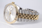 ROLEX 2022 DATEJUST 41 TWO TONE JUBILEE SILVER DIAL 126333 BOX & PAPERS