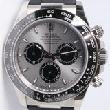 ROLEX NEW 2026 WHITE GOLD DAYTONA OYSTER FLEX SILVER DIAL "GHOST" 126519LN BOX & PAPER