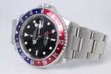 ROLEX 1990 GMT MASTER PEPSI, TRITIUM DIAL 16700 WATCH & CPO CARD