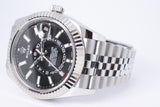 ROLEX SKY-DWELLER STAINLESS STEEL JUBILEE BRACELET 336934 BOX & PAPERS