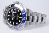 ROLEX 2013 GMT CERAMIC MASTER II "BATMAN" OYSTER BRACELET 116710 BOX & PAPERS